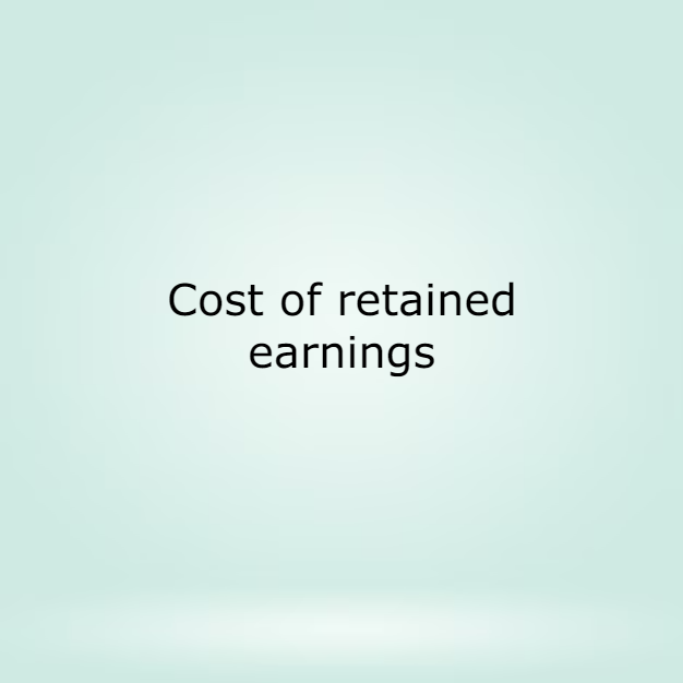 Cost of retained earnings